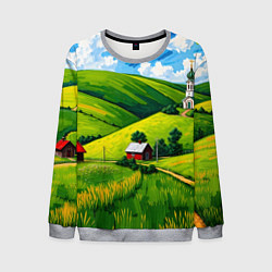 Мужской свитшот Русская деревенька