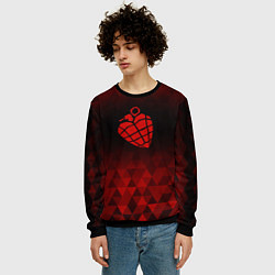 Свитшот мужской Green Day red poly, цвет: 3D-черный — фото 2