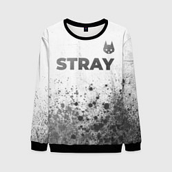 Свитшот мужской Stray - white gradient посередине, цвет: 3D-черный