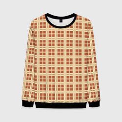 Мужской свитшот Светлый коричневый простая клетка