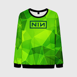 Свитшот мужской Nine Inch Nails green poly, цвет: 3D-черный