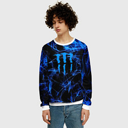 Свитшот мужской Monster energy искры дымы, цвет: 3D-белый — фото 2