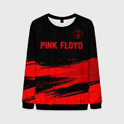 Мужской свитшот Pink Floyd - red gradient посередине