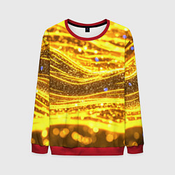 Мужской свитшот Золотые блестящие волны