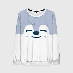Свитшот мужской Wolf Chan skzoo, цвет: 3D-белый