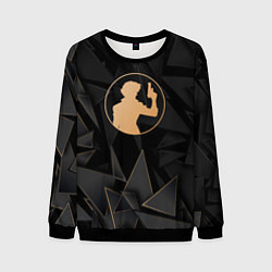 Свитшот мужской Cowboy Bebop golden poly, цвет: 3D-черный