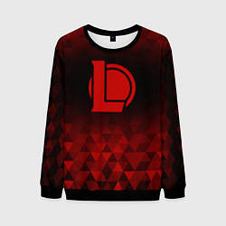 Свитшот мужской League of Legends red poly, цвет: 3D-черный