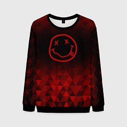 Свитшот мужской Nirvana red poly, цвет: 3D-черный