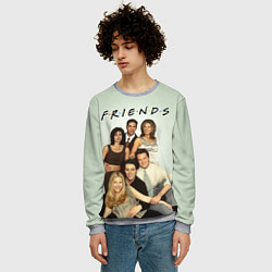 Свитшот мужской Американский сериал - Друзья, цвет: 3D-меланж — фото 2