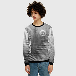 Свитшот мужской Mercedes - grey gradient вертикально, цвет: 3D-черный — фото 2