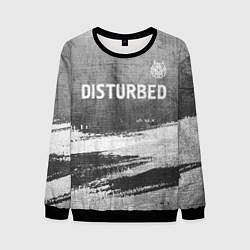 Свитшот мужской Disturbed - grey gradient посередине, цвет: 3D-черный
