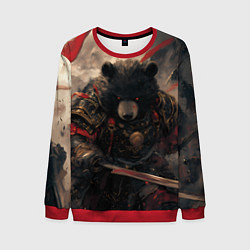 Свитшот мужской Самурай медведь, цвет: 3D-красный