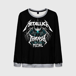 Свитшот мужской Metallica group - thrash metal style, цвет: 3D-меланж