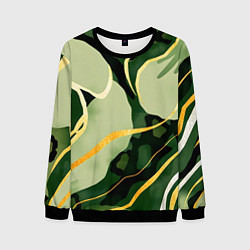 Мужской свитшот Зеленый природный паттерн