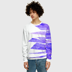 Свитшот мужской Color white purple, цвет: 3D-белый — фото 2