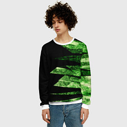 Свитшот мужской Color green black, цвет: 3D-белый — фото 2