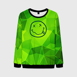 Свитшот мужской Nirvana green poly, цвет: 3D-черный