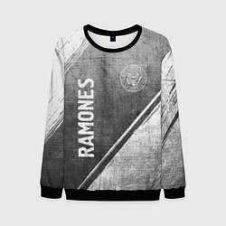 Свитшот мужской Ramones - grey gradient вертикально, цвет: 3D-черный