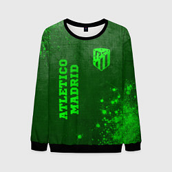Свитшот мужской Atletico Madrid - green gradient вертикально, цвет: 3D-черный