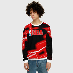 Свитшот мужской NBA шторм, цвет: 3D-белый — фото 2