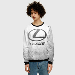 Свитшот мужской Lexus - white gradient, цвет: 3D-черный — фото 2