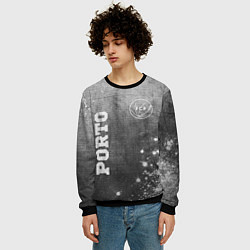 Свитшот мужской Porto - grey gradient вертикально, цвет: 3D-черный — фото 2