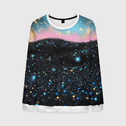 Мужской свитшот Блестящая текстура на черном