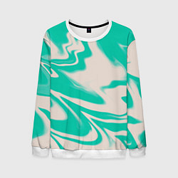 Свитшот мужской Color white turquoise, цвет: 3D-белый