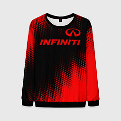 Мужской свитшот Infiniti - red gradient посередине
