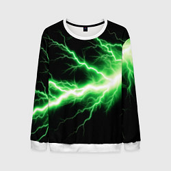 Свитшот мужской Lightning green, цвет: 3D-белый