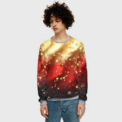 Свитшот мужской Волнистая текстура с блестками, цвет: 3D-меланж — фото 2