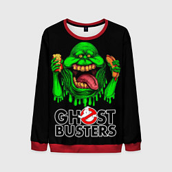 Свитшот мужской Ghostbusters - Slimer with hot dog, цвет: 3D-красный