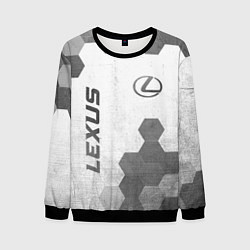 Свитшот мужской Lexus - white gradient вертикально, цвет: 3D-черный