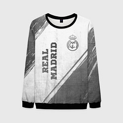 Мужской свитшот Real Madrid - white gradient вертикально