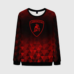 Свитшот мужской Lamborghini red poly, цвет: 3D-черный