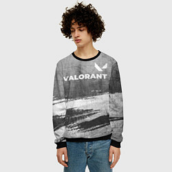 Свитшот мужской Valorant - grey gradient посередине, цвет: 3D-черный — фото 2