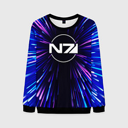 Свитшот мужской Mass Effect neon energy, цвет: 3D-черный