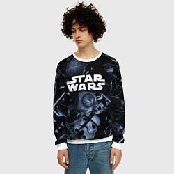 Свитшот мужской Star wars персонажи из звездных войн, цвет: 3D-белый — фото 2