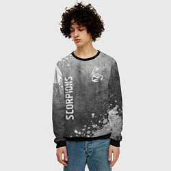 Свитшот мужской Scorpions - grey gradient вертикально, цвет: 3D-черный — фото 2