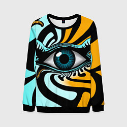 Мужской свитшот Глаз - психоделика