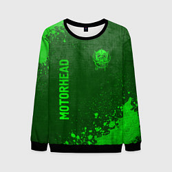 Мужской свитшот Motorhead - green gradient вертикально