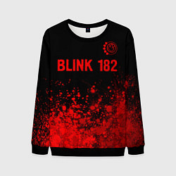 Свитшот мужской Blink 182 - red gradient посередине, цвет: 3D-черный