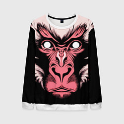 Свитшот мужской Monkey wisdom, цвет: 3D-белый