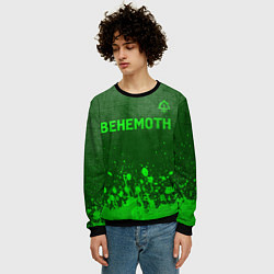 Свитшот мужской Behemoth - green gradient посередине, цвет: 3D-черный — фото 2