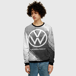 Свитшот мужской Volkswagen - grey gradient, цвет: 3D-черный — фото 2