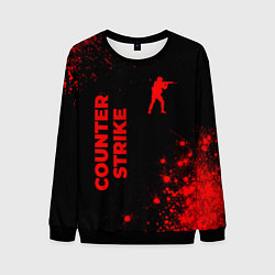 Свитшот мужской Counter Strike - red gradient вертикально, цвет: 3D-черный