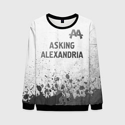 Свитшот мужской Asking Alexandria - white gradient посередине, цвет: 3D-черный
