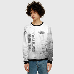 Свитшот мужской Five Finger Death Punch - white gradient вертикаль, цвет: 3D-черный — фото 2