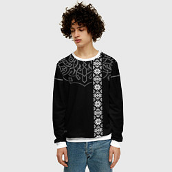 Свитшот мужской Славянские символы традиции народа, цвет: 3D-белый — фото 2