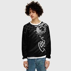 Свитшот мужской Верные спутники Одина, цвет: 3D-белый — фото 2